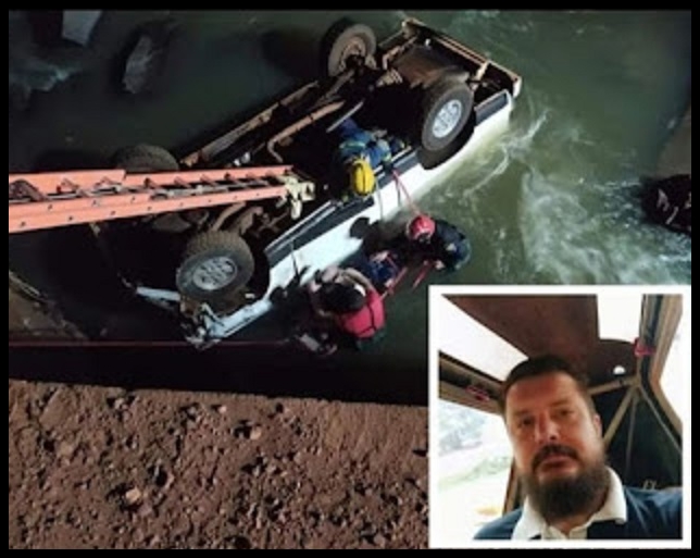 PEABIRU: Homem morre após cair de ponte dentro do rio com caminhonete